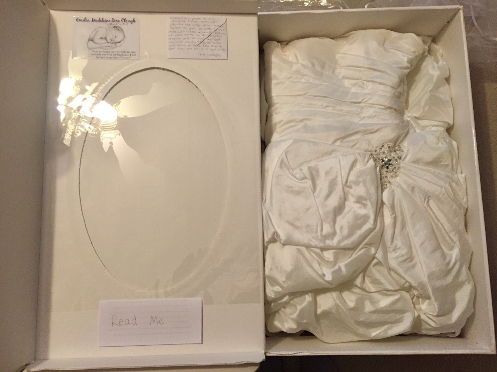 Charmel's Wedding Gown Preparing to Turn into Angel Gowns