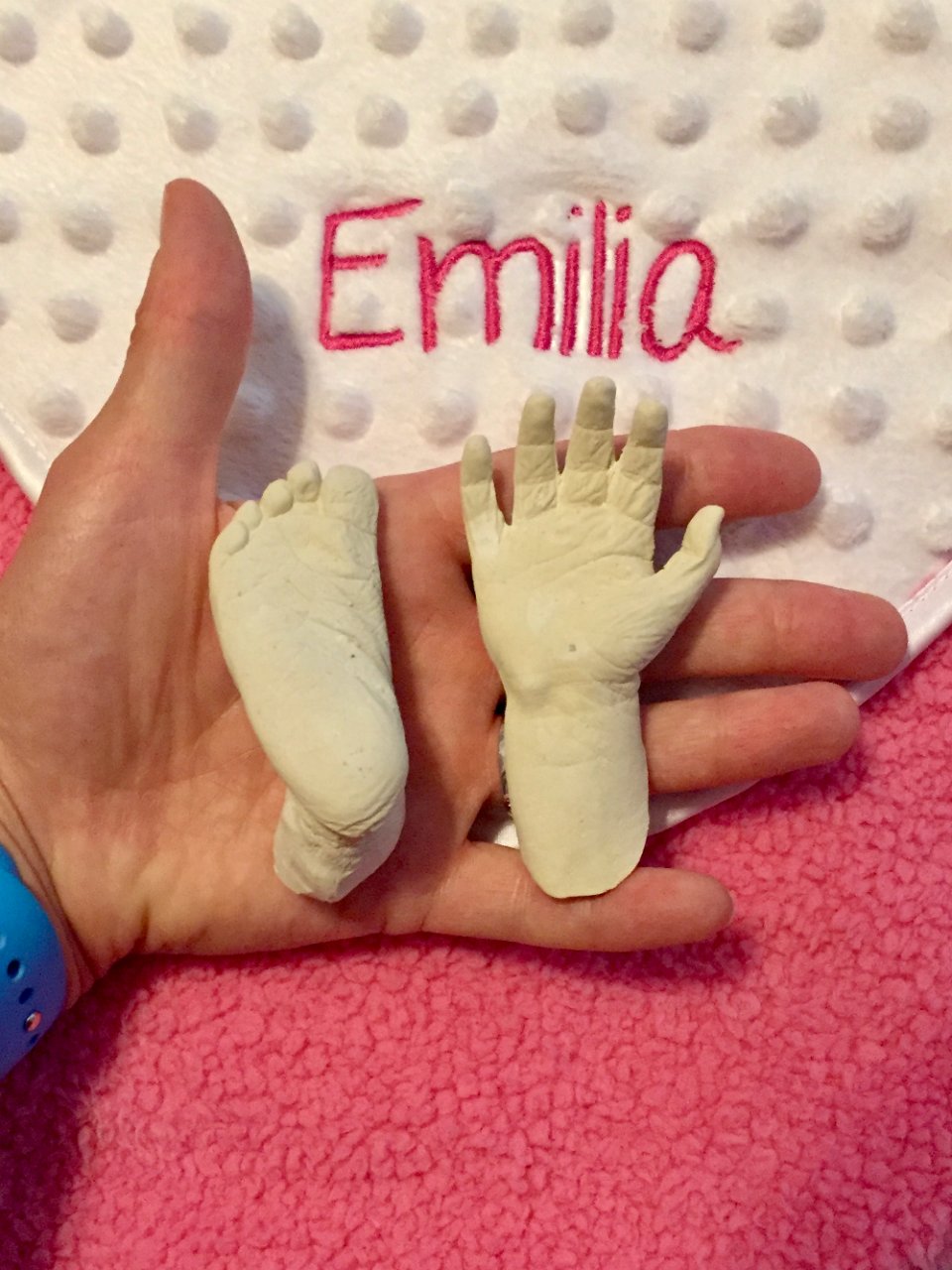 Emilia's foot/hand castings - grief